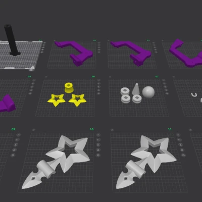 Mô hình 3D Starlight Keyblade - Kingdom Hearts