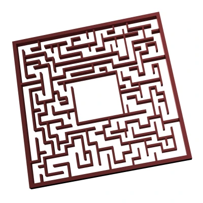 Mặt Dây Chuyền Mê Cung - Tệp STL In 3D