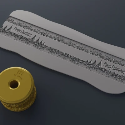 Con lăn dập khuôn Giáng sinh giữa #8