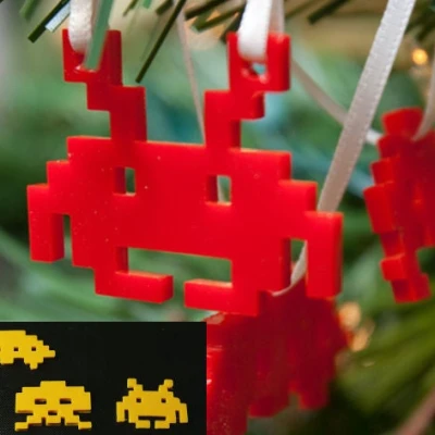 Đồ Trang Trí Space Invader 8bit Theo Thông Số