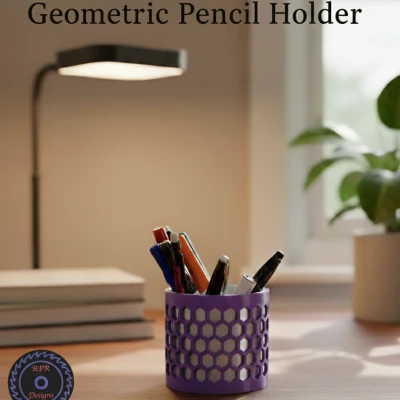 Hộp Đựng Bút Hình Học - Thiết Kế Hai Màu