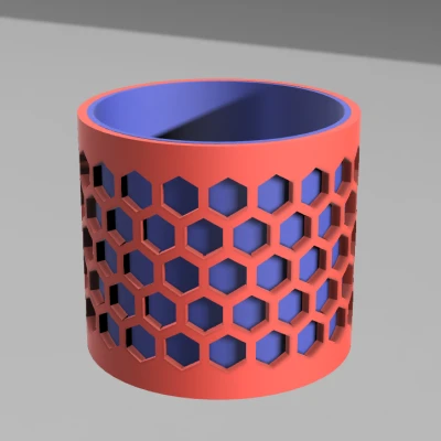 Hộp Đựng Bút Hình Học - Thiết Kế Hai Màu