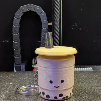 Móc Khóa Trà Sữa Trân Châu "Clicky"