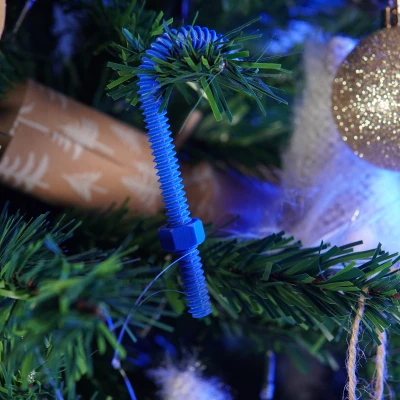 Móc Treo Cây Thông Noel Hình Kẹo Gậy Có Ren Accu