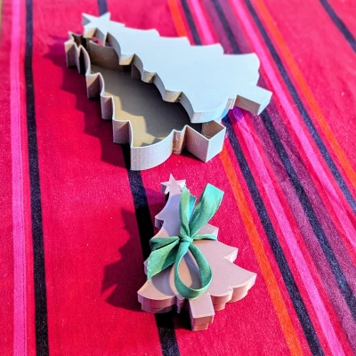 Hộp Quà Giáng Sinh Hình Cây Thông Noel | 2 Kích Cỡ | In Nhanh