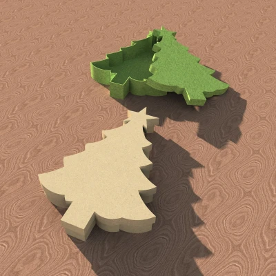 Hộp Quà Giáng Sinh Hình Cây Thông Noel | 2 Kích Cỡ | In Nhanh