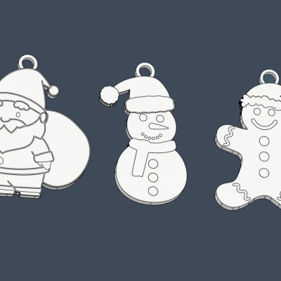 Chritsmas Ornaments – Bánh Gừng, Người Tuyết & Ông Già Noel