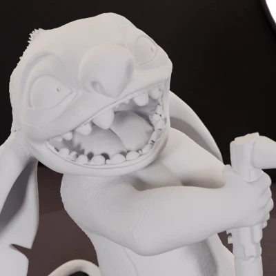 Stitch với Ống Nước Vườn – Tượng Trang Trí Đầy Năng Động