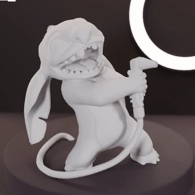 Stitch với Ống Nước Vườn – Tượng Trang Trí Đầy Năng Động