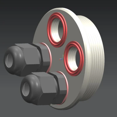 Bộ chuyển đổi bịt đầu PG42 sang 4 đầu nối cáp PG9