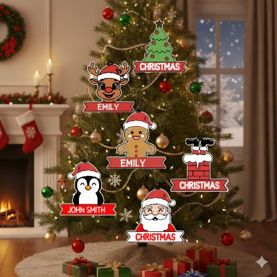 Bộ Tạo Móc Khóa Tên Giáng Sinh Kiểu Pixel