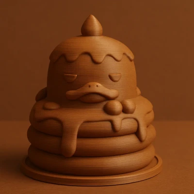 Mô Hình Vịt Bánh Kếp Siêu Dễ Thương