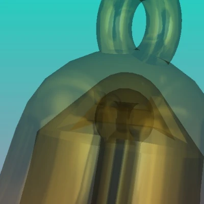 Chuông Giáng Sinh 22mm Cập nhật - Xin lỗi Chuông Giáng Sinh 01 Lỗi. In liền (2 Gramm)