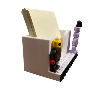 Chân Đế Giữ Giấy Ghi Chú 75x75 Có Trang Trí LEGO | Đế Bàn (Không Cần Support)