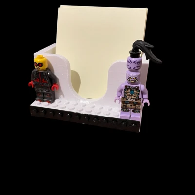 Chân Đế Giữ Giấy Ghi Chú 75x75 Có Trang Trí LEGO | Đế Bàn (Không Cần Support)