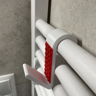 Móc Tắt Nóng Lạnh Phòng Tắm Kiểu LEGO | Treo Khăn Cho Ống Ø23/24 mm | In Hai Màu