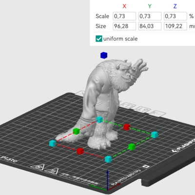 Mô hình 3D James P. Sullivan - Nhân vật Monsters, Inc.