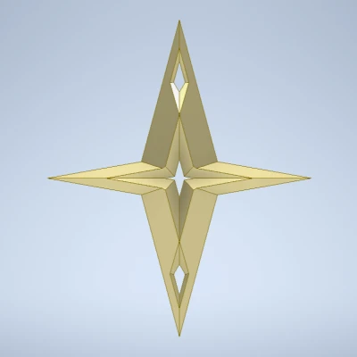 Trang Trí Ngôi Sao - Mẫu In Một Mảnh