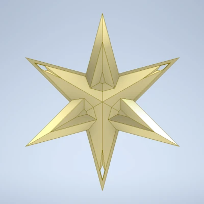 Trang Trí Ngôi Sao - Mẫu In Một Mảnh