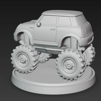 Mô Hình Mini Cooper Đua Xe Va Chạm