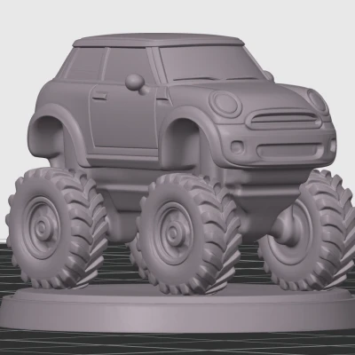 Mô Hình Mini Cooper Đua Xe Va Chạm