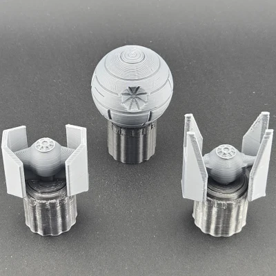 Núm Vặn DJ Hercules Tùy Chỉnh: Star Wars Death Star, Tie Fighter Darth Vader, Tie Interceptor