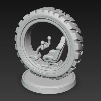 Mô hình Bánh xe Đơn Đua Xe Húc Nhau