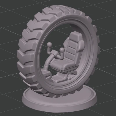 Mô hình Bánh xe Đơn Đua Xe Húc Nhau