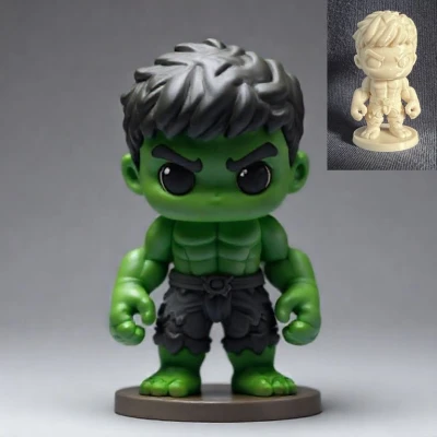 Mẫu Chibi Hulk 3D