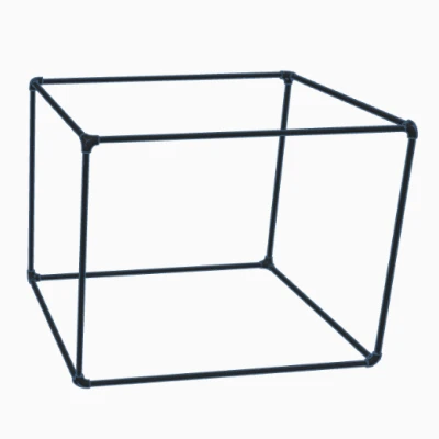 Mô hình Hộp Quà Giáng Sinh Tối Giản / Hình Học