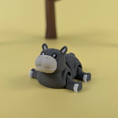 Mô Hình Móc Khóa Hà Mã Khớp Nối