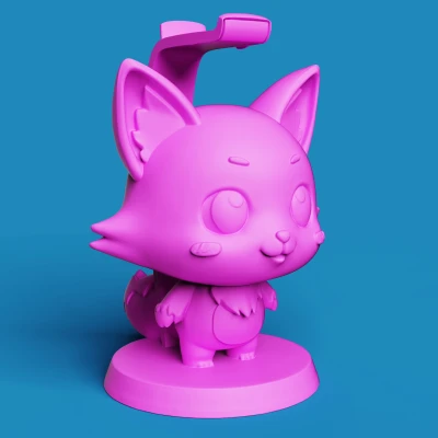 Giá Đỡ Tai Nghe Hồ Ly Anime Dễ Thương | Trang Trí Bàn