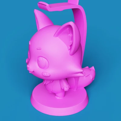 Giá Đỡ Tai Nghe Hồ Ly Anime Dễ Thương | Trang Trí Bàn