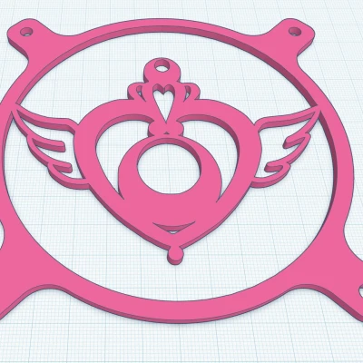 Vỉ quạt 120mm hình trái tim Sailor Moon