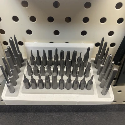 Giá đỡ bộ mũi tua vít điện mini cho Pegboard