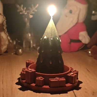 Khuôn Nến Cây Thông Noel In 3D + Đế Lót Ly Bê Tông