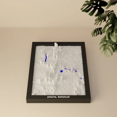 Mô hình thu nhỏ địa hình 3D Jakarta, Setiabudi, Indonesia