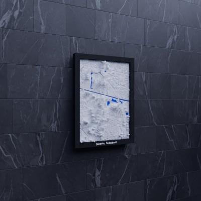 Mô hình thu nhỏ địa hình 3D Jakarta, Setiabudi, Indonesia