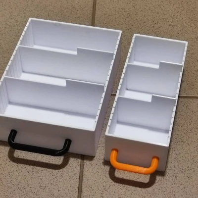 Hộp Đựng Gói Gia Vị Nhà Bếp Module (70–130 mm) Có Vách Ngăn & Tay Cầm