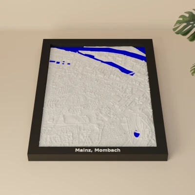 Mô hình thu nhỏ địa hình 3D Mainz, Mombach - Đức
