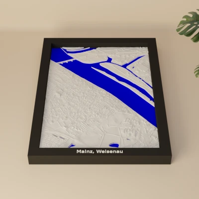 Mô hình địa hình 3D Mainz, Weisenau, Đức