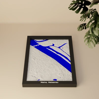 Mô hình địa hình 3D Mainz, Weisenau, Đức