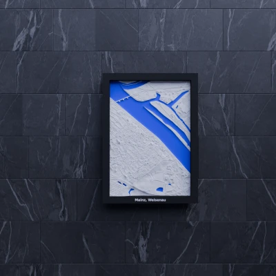 Mô hình địa hình 3D Mainz, Weisenau, Đức