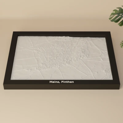 Mô hình thu nhỏ địa hình Mainz, Finthen, Đức - In 3D