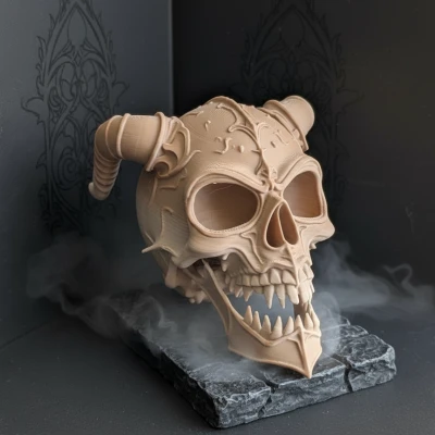 Đầu Lâu Quái Vật Vùng Vực Sâu – Bản In Fantasy Gothic