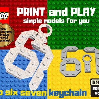 Móc khóa Lego số sáu bảy