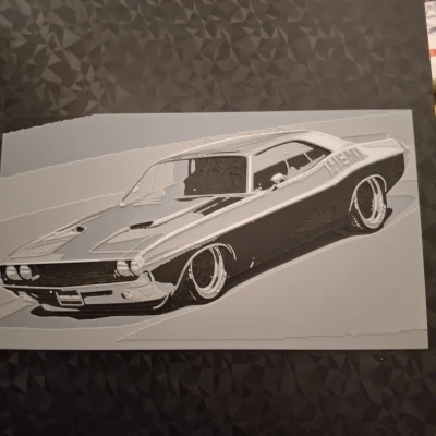 Mô hình 3D Dodge Challenger Hueforge