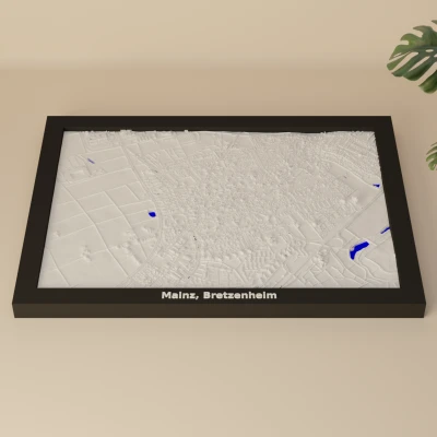 Mô hình thu nhỏ địa hình 3D Mainz, Bretzenheim, Đức