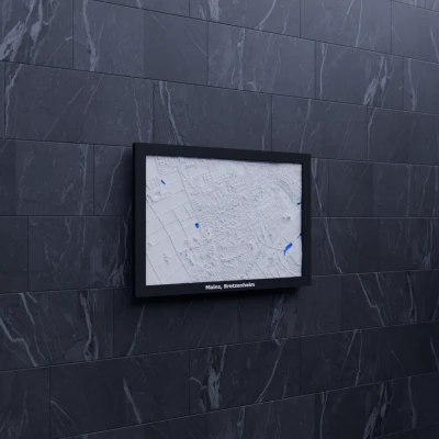 Mô hình thu nhỏ địa hình 3D Mainz, Bretzenheim, Đức