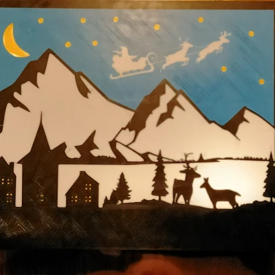 Khung cảnh Giáng Sinh Cho Hộp Đèn LED